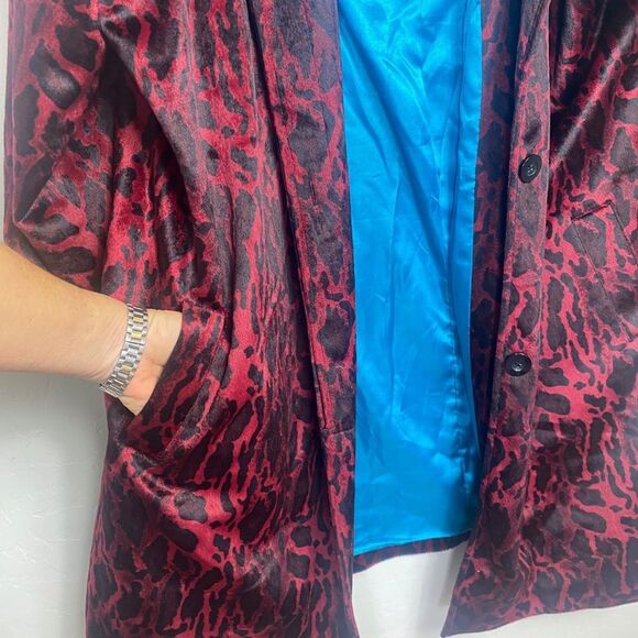 Vtg Suzanne Somers Collection 3X Oprea coat red /Black flair - Picture 5 of 9